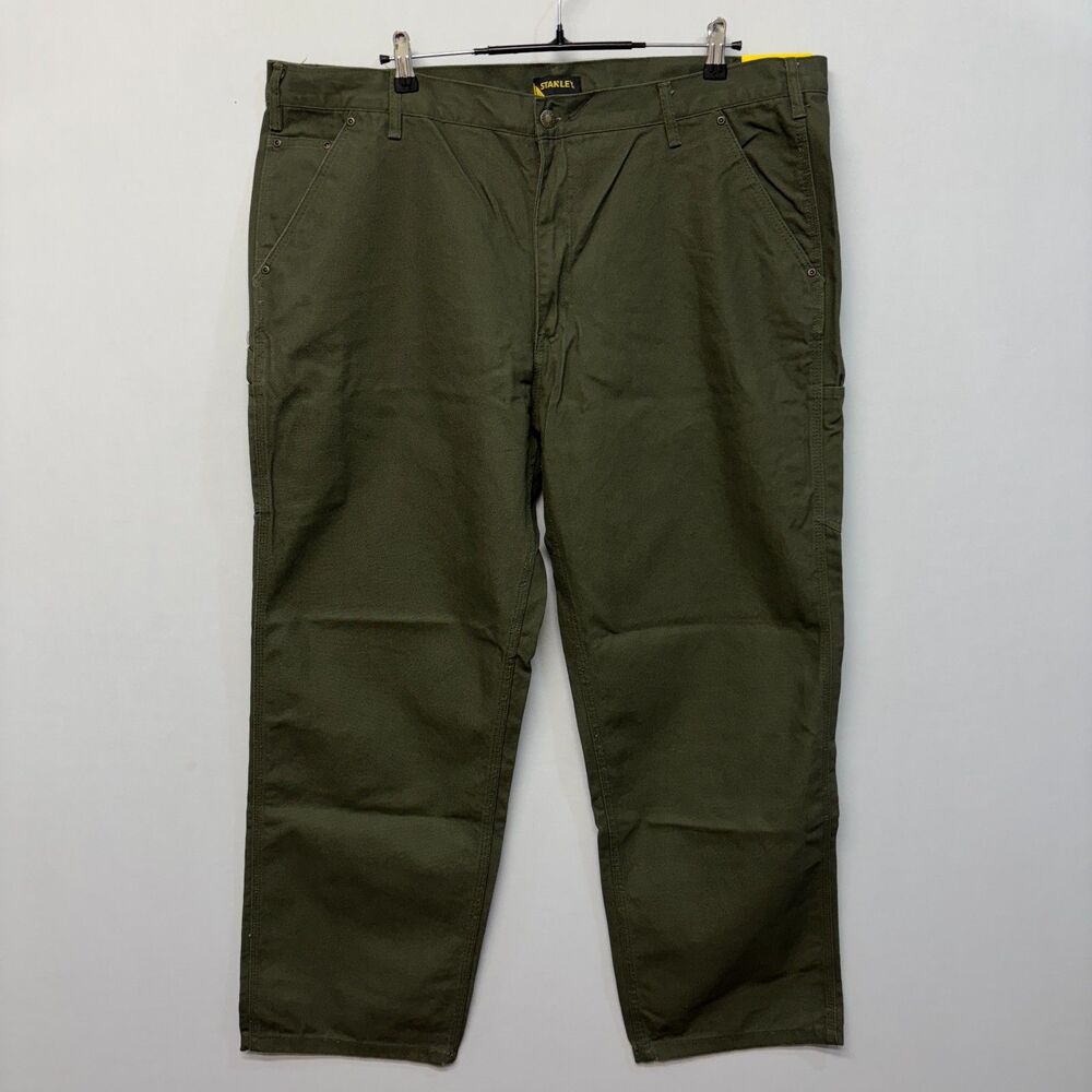 NWT Stanley Men Canvas Utility Pants Size 42x32 Relaxed Straight Fit C060 -6